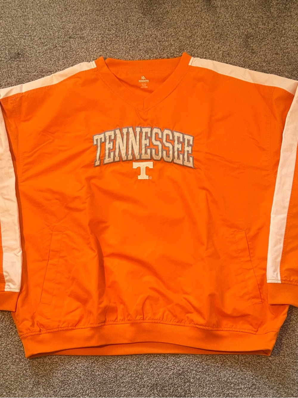 Vintage Knights Tennessee Volunteers V Neck Pullover Jacket Mens 2XL Orange